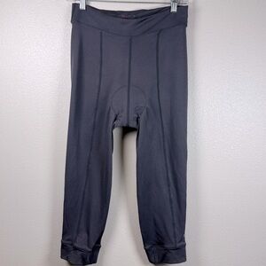 TERRY Padded Cycling Capri Knicker Pant Women L Stretch Fleet Chamois Road Bike
